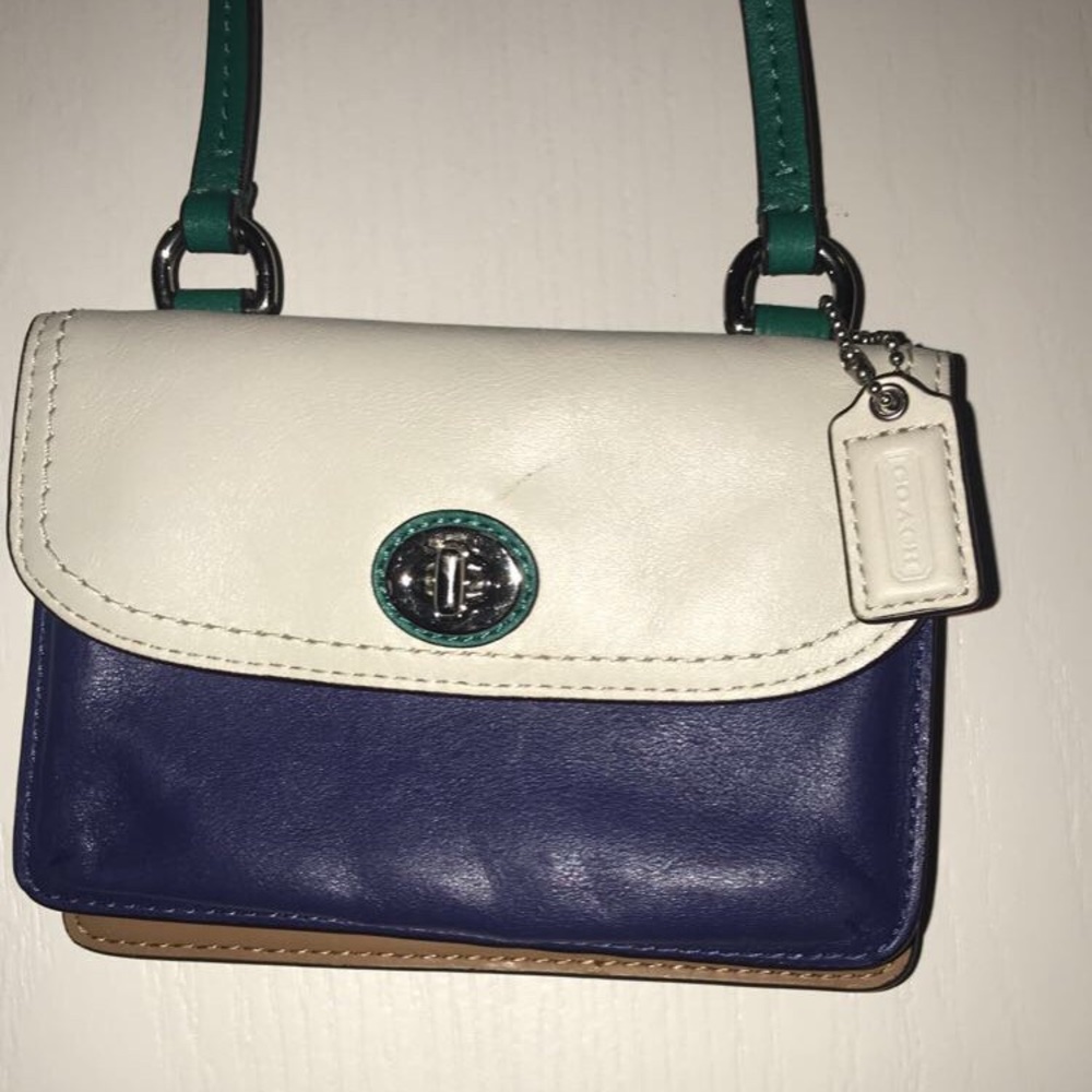 Coach wallet with long strap